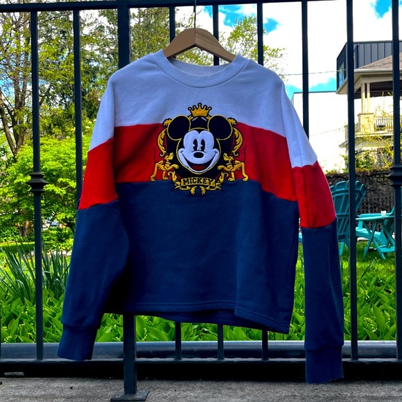 Disney Tops - Vintage Japanese Disney Red White Blue Mickey Mouse Sweatshirt  Size Medium Y2K